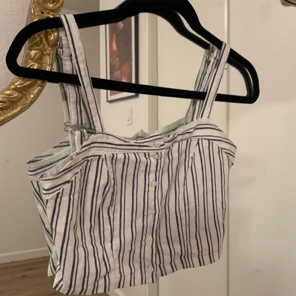 Brandy Melville Astrid Top (blue and white)